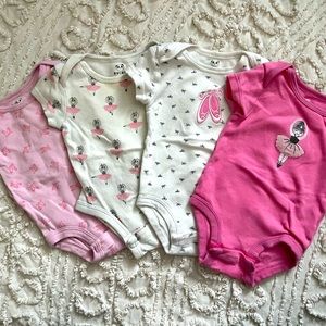 Ballerina onesies size 3 months set of 4